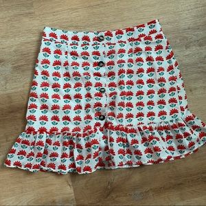 Miami Red/White/Green mini skirt